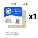 Placa NFC adhesiva · Google, Instagram, TikTok o Facebook