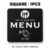 Pegatina NFC «Ver la carta» · cuadrada o redonda 10 cm