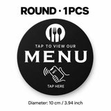 Pegatina NFC «Ver la carta» · cuadrada o redonda 10 cm