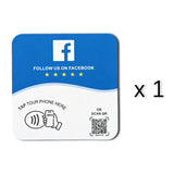 Placa NFC adhesiva · Google, Instagram, TikTok o Facebook