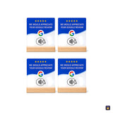 Quatre plaques NFC de ressenyes de Google amb suport de fusta · Tocky