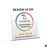 Dreta gran blanca · text en anglès «More reviews» · Tocky