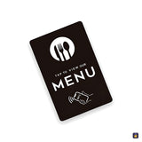 “View the menu” NFC card in English · black · Tocky