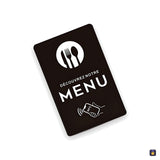 “View the menu” NFC card in French · black · Tocky