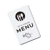 Tarjeta NFC «Ver la carta» · español, inglés o francés
