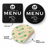 Pegatina NFC «Ver la carta» · cuadrada o redonda 10 cm