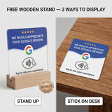 Pack 4 placas NFC acrílicas con soporte de madera