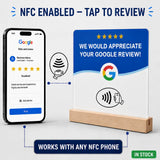 Pack 4 placas NFC acrílicas con soporte de madera