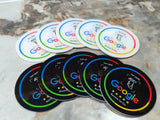 Placa NFC adhesiva de reseñas · 10 cm, redonda o cuadrada