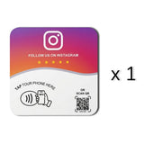 Placa NFC adhesiva · Google, Instagram, TikTok o Facebook