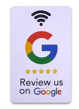 Placa NFC adhesiva de reseñas · 10 cm, redonda o cuadrada