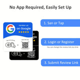 Placa NFC adhesiva · Google, Instagram, TikTok o Facebook