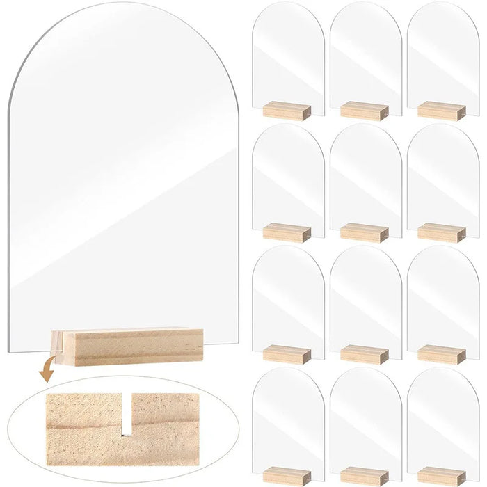 Soporte de madera para placa de mesa
