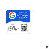 Placca NFC adesiva Google: avvicina il telefono o scansiona il QR · Tocky